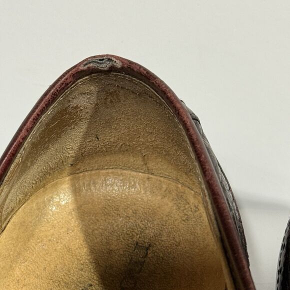 PRONTO UOMO Mens 10M Burgundy Tassel Loafers Made in Italy Leather Sole main image 4